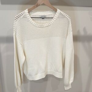 American Eagle Outfitters Cream Knit Sweater